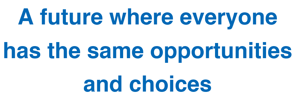 A future where everyone has the same opportunities and choices